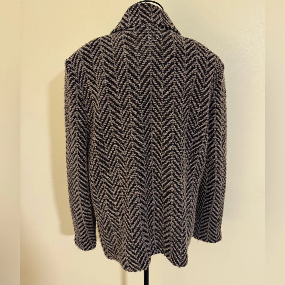 St John Collection by Marie Gray Double Breasted Herringbone Jacket Size Large